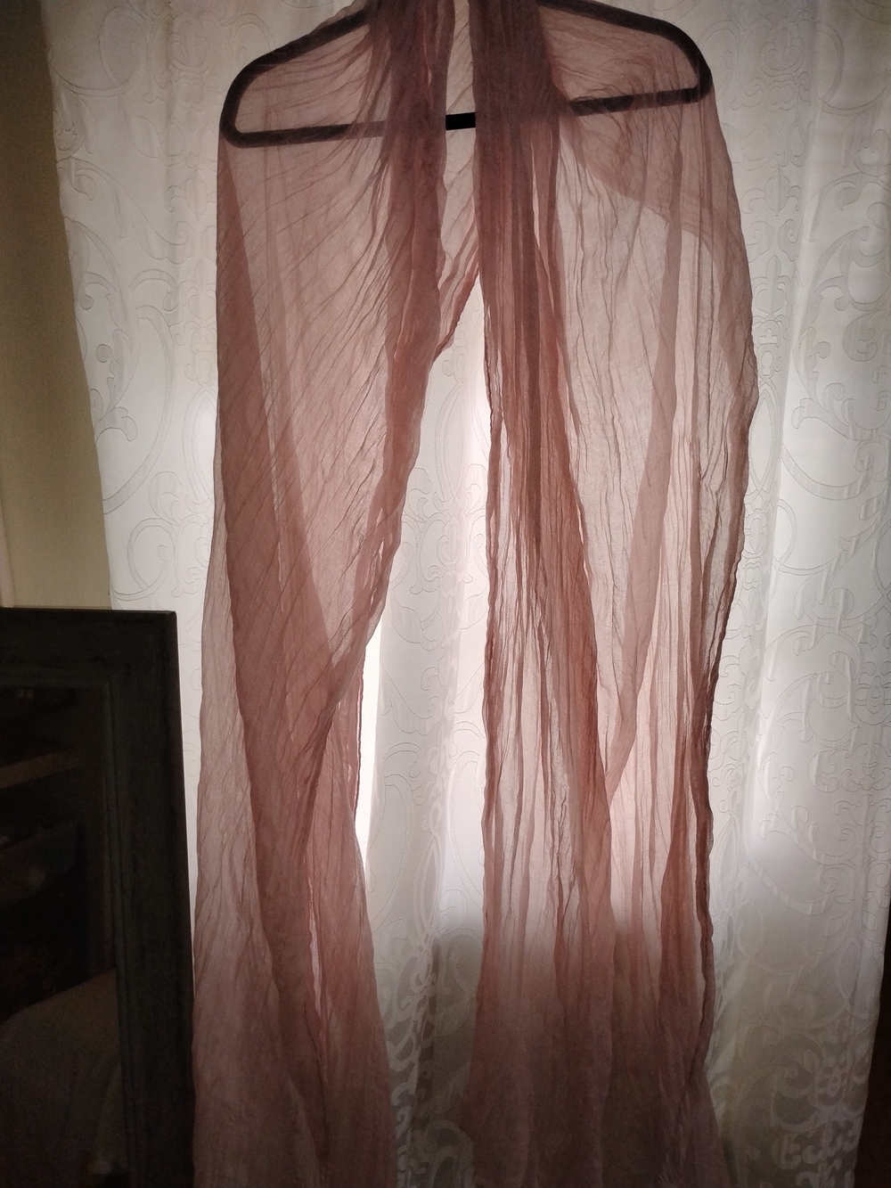 Home Accents Dusty Rose Sheer Curtain Panel